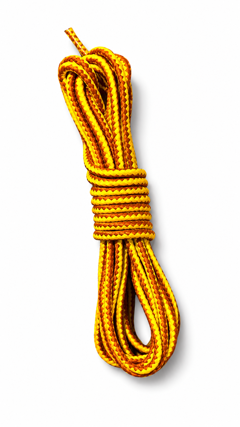 Agujetas Trenzadas de Poliéster – Amarillo Canario / Bronce | 132 cm